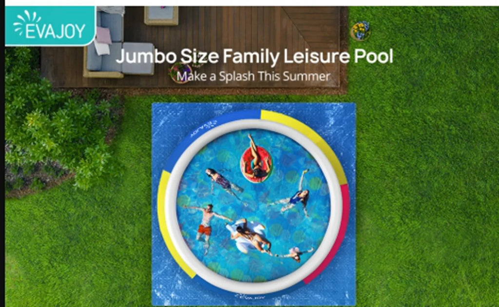 15ft *35in Inflatable Swimming Pool Include Filter Pump, Ground Cloth and wrap