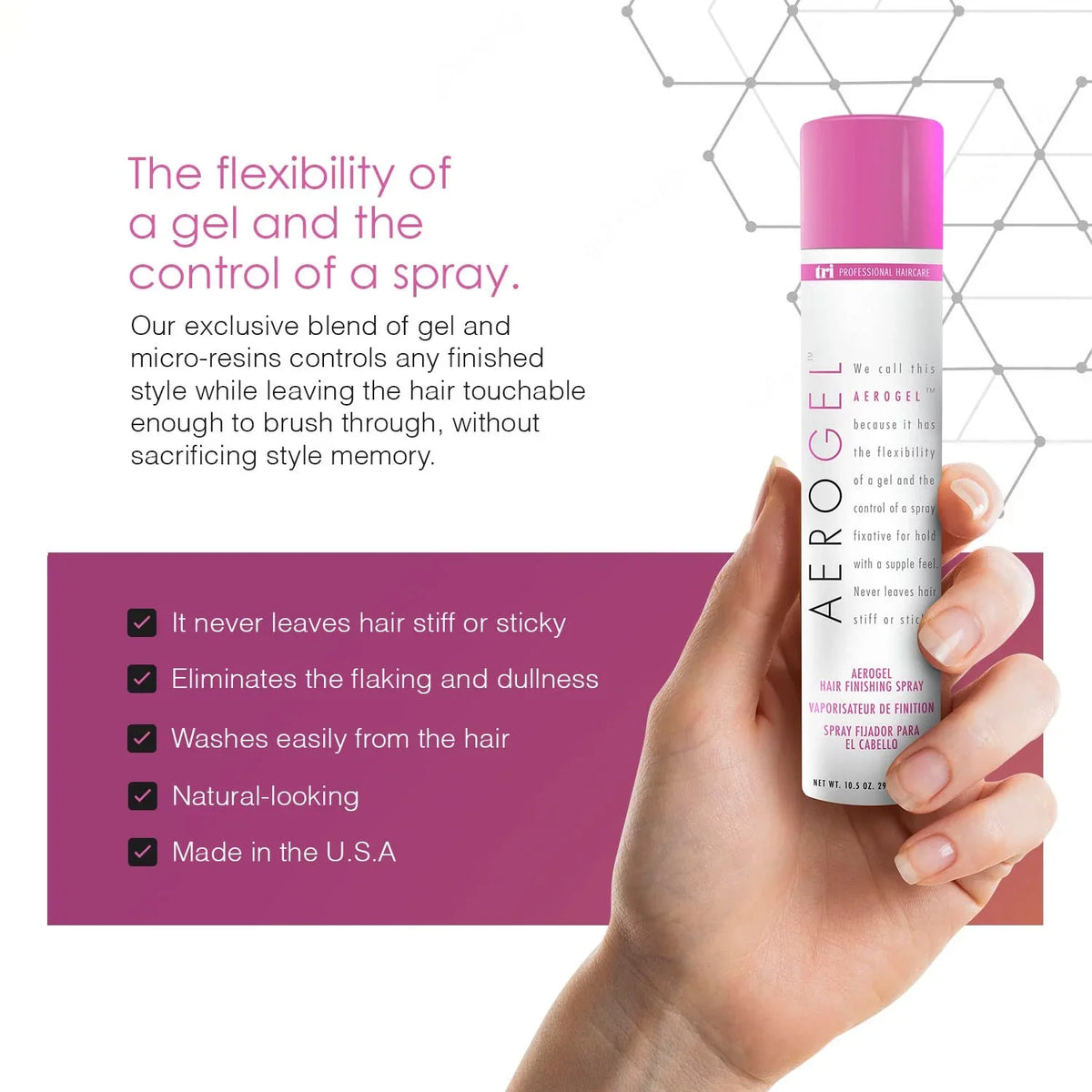 Tri Aerogel Hair Finishing Hairspray, 10.5 Fl Oz