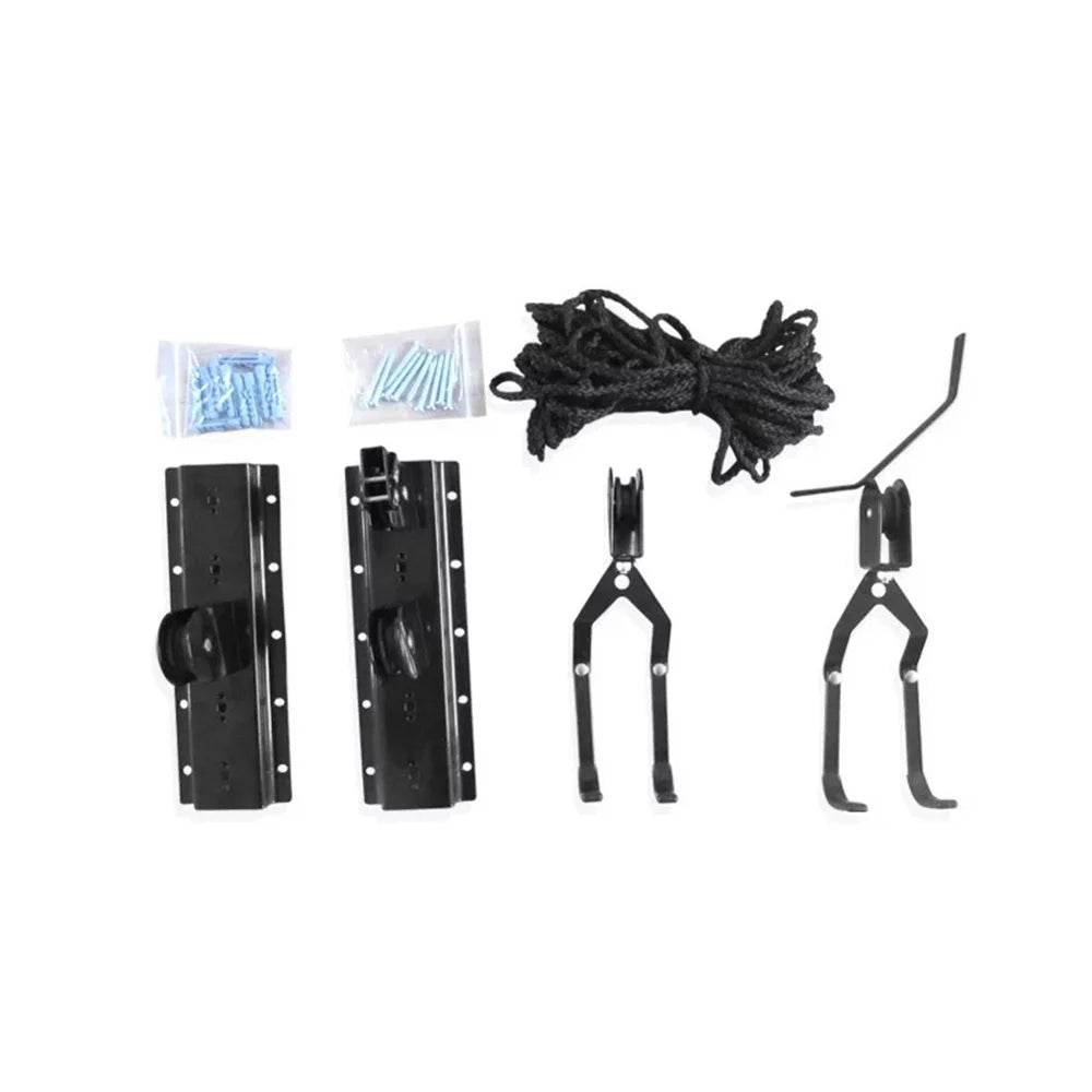 Tomfoto  Hoist Garage Storage Bike Lift Pulley System with 60kg Bearing Overhead Bike Rack Heavy Duty Ceiling  Hanger