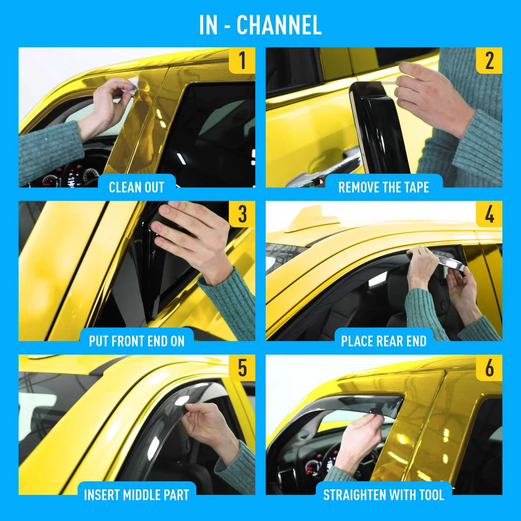 AG0421. AEROGUYS In-Channel Window Deflectors Extra Durable Window Visors Rain Guards Fit for Chevrolet (Chevy) Silverado 1500 2014-2018 Crew Cab, Sun Visors, Wind Vent Visors, Truck Accessories -4pcs