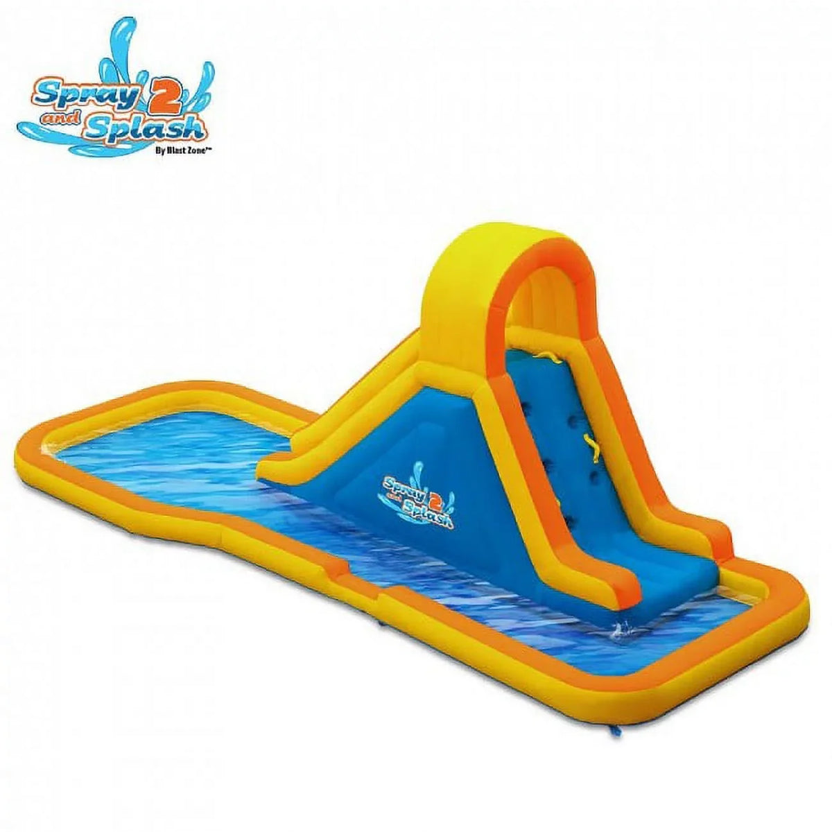 Blast Zone Spray N Splash 2 Inflatable moisture Slide W Splash Area