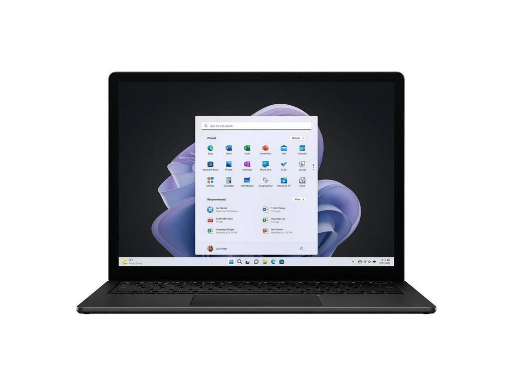 Surface Laptop 5 13.5" Touchscreen Notebook -  Core i5 12th Gen i5-1245U - 16 GB  RAM - 256 GB SSD - Windows 10 Pro -  Iris Xe Graphics - Matte Black - TAA Compliant  R8I-00002