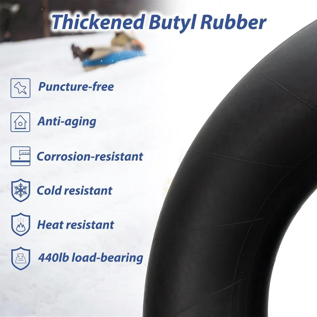 2PCS River Tubes for Adults, Heavy Duty Snow Tubes for Snow Sledding, 39inch Large Rubber Snow & moisture Tire Tubes, Pool Closing Inner Tubes, Rubber Pool Float Inner Tubes