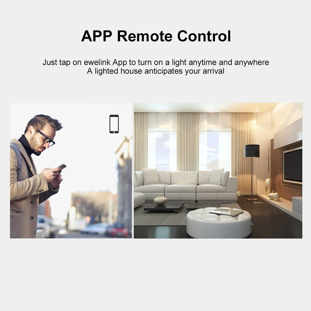 T3US2C-TX 2 Gang Smart WiFi Wall Light Switch 433Mhz RF Remote Control APP/Touch Control Timer US Standard Panel Smart Switch appropriate with Google Home/Nest & Alexa