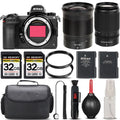 Z6 II Mirrorless with 50-250mm f/4.5-6.3 VR Lens + 24mm f/1.8 S Lens + 64GB Storage + UV Filter + Backup Battery + Case + Cleaning Kit - International Version