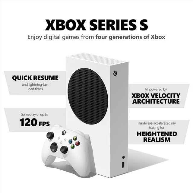 TEC New Holiday Bundle:  - Xbox Series- -S -512GB SSD White Console Bundle with 3-Month Xbox Game Pass