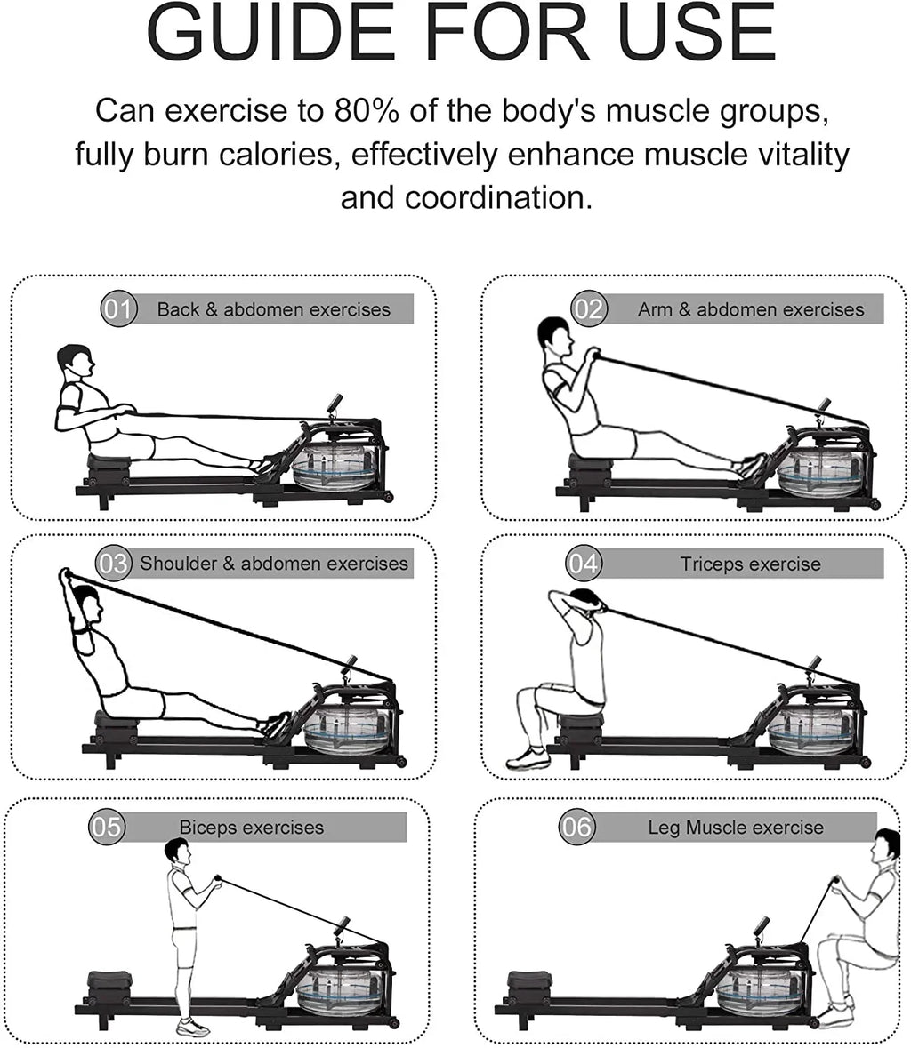 aqua Rowig Machie Idoor aqua Rower Adjustable Resistace With LCD Moitor Home Gym Equipmet For Whole Body Exercise Traiig