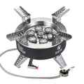 Windproof Seven core Gas Stove, 18000W High  Camping Stove, Foldable Backpacking Stove, Fishing Hiking Traveling