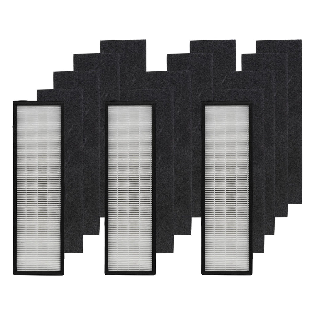 Filter-Monster – Replacement HEPA Filter with 4 Carbon Pre-Filters Set, 3 HEPA and 12 Carbon Filter Pack - matching with GermGuardian Air Purifier FLT4825 Filter Size B