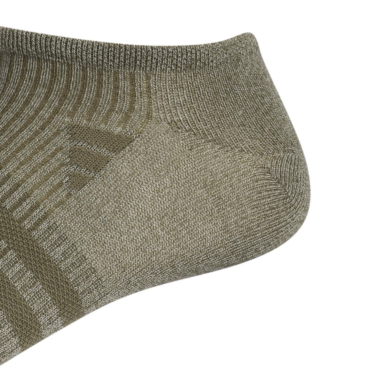 Men's Superlite 3.0 No Show Socks Low-Profile fit, Arch-Compression and Lightweight Breathable Construction (6-Pair), Off White/Putty Grey/Olive Strata Green, Large