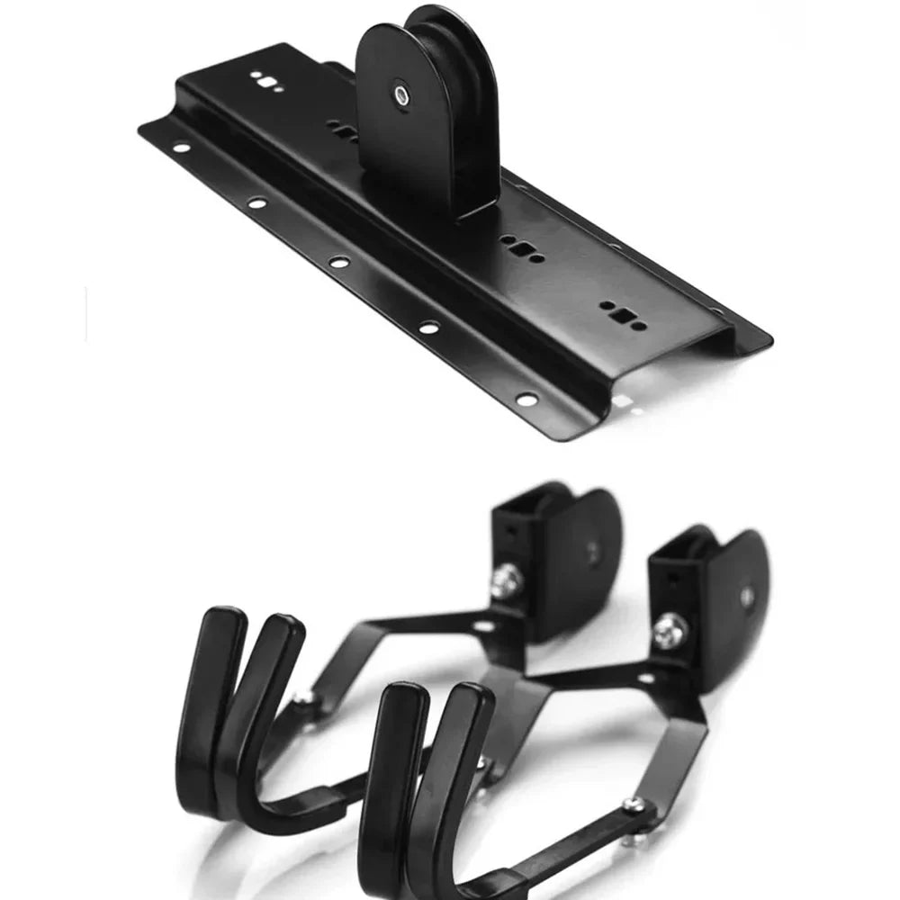 Tomfoto  Hoist Garage Storage Bike Lift Pulley System with 60kg Bearing Overhead Bike Rack Heavy Duty Ceiling  Hanger