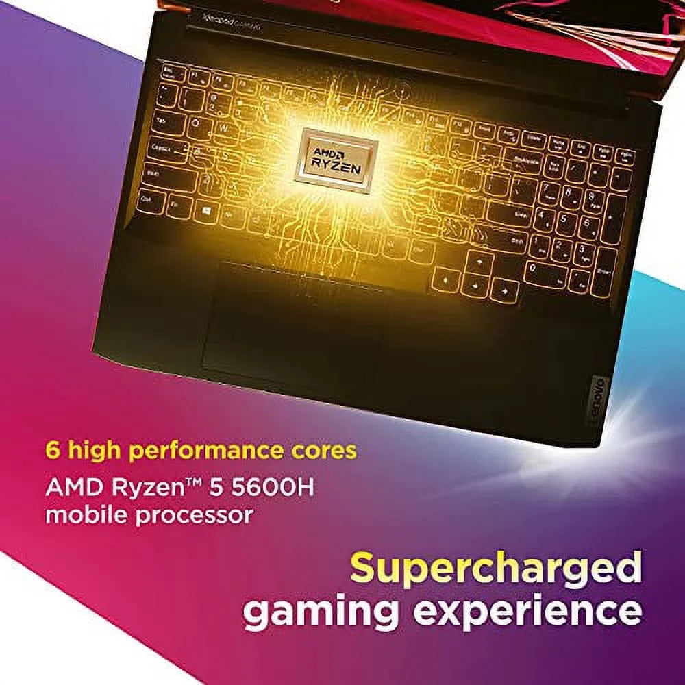 2022 Newest  IdeaPad 3 Gaming Laptop, 15.6" FHD 120Hz IPS Display, AMD Ryzen 5 5600H (Beats i7-10700), NVIDIA GeForce GTX 1650, 64GB RAM, 2TB SSD, Backlit Keyboard, Windows 11