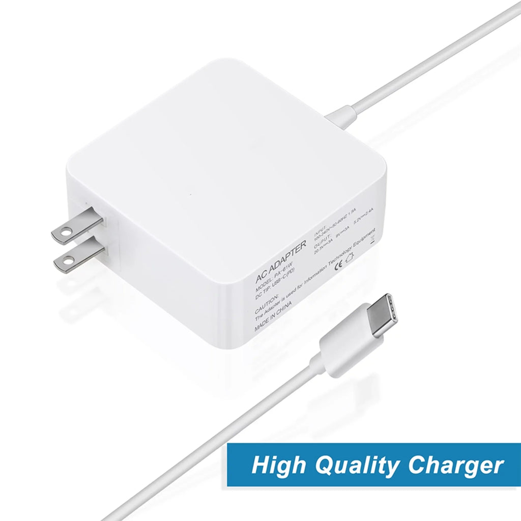 KONKIN BOO matching White 65W AC Adapter Charger Power USB-C Cord Replacement for  Latitude 7285 7390 2-in-1 PSU