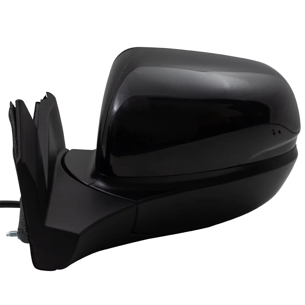 Brock Aftermarket Replacement Driver Left Power Door Mirror Assembly Paint To Match Black Manual Folding With Heat Without Signal-Memory-Auto Dimming-Side View Camera