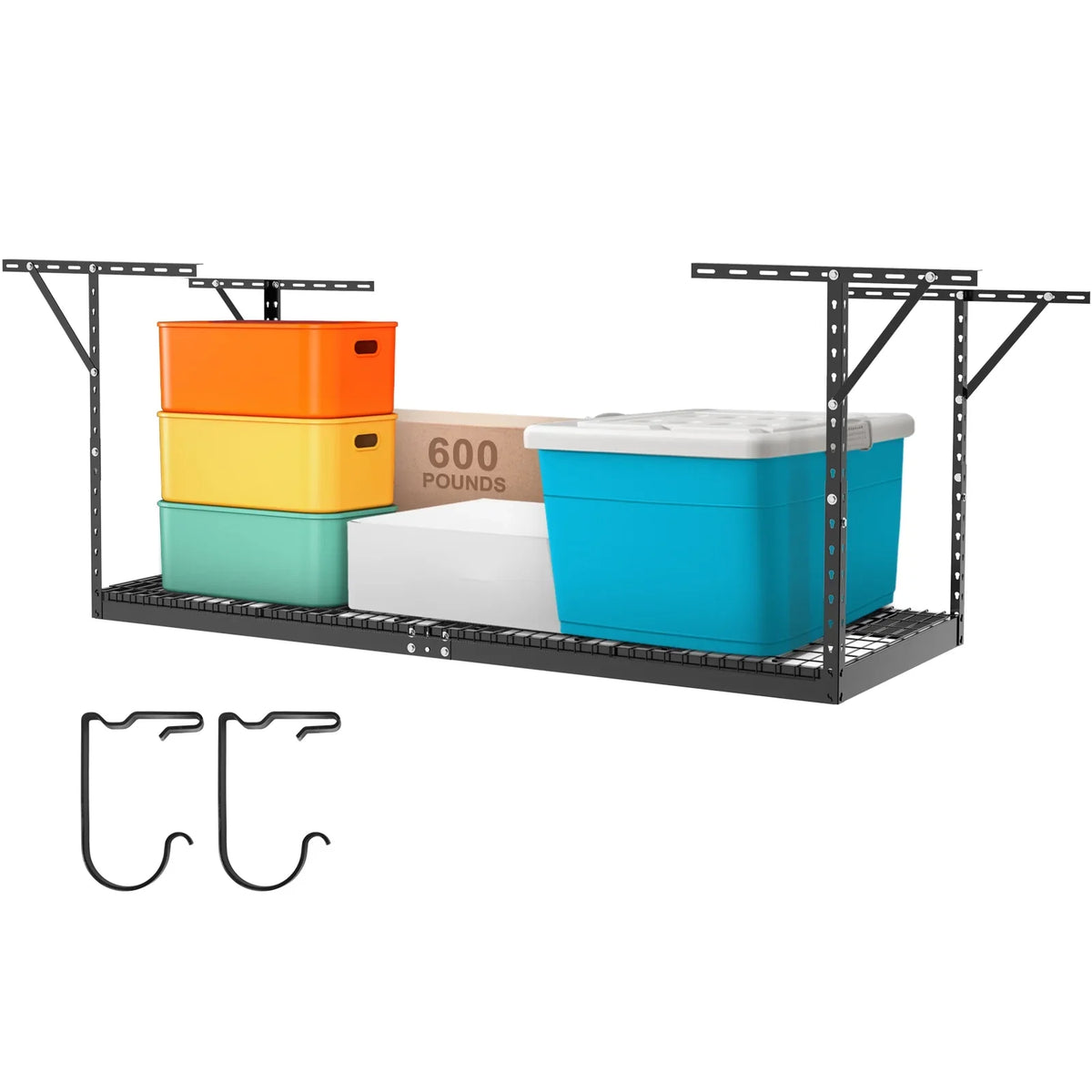 SKYSHALO Overhead Adjustable Garage Storage Stand 36x96in Ceiling Stand 600lb Black