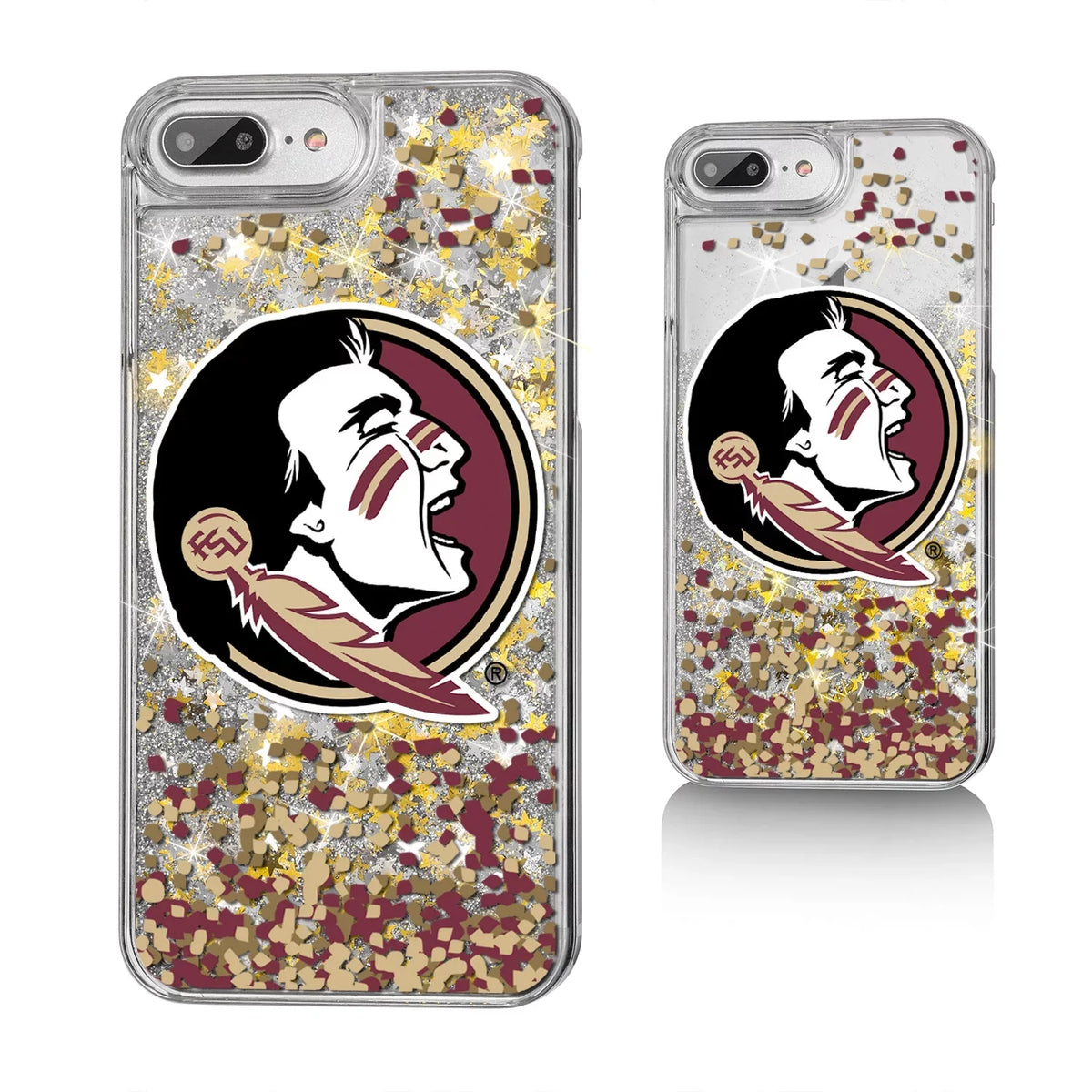 FSU Florida State Seminoles Confetti Glitter Case for iPhone 8 Plus / 7 Plus / 6 Plus