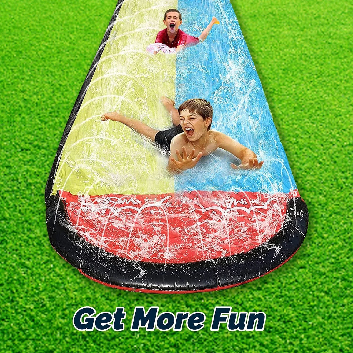 Edele 15.5ft aqua Slide Summer Fun for Lawn Inflatable Crash Pad