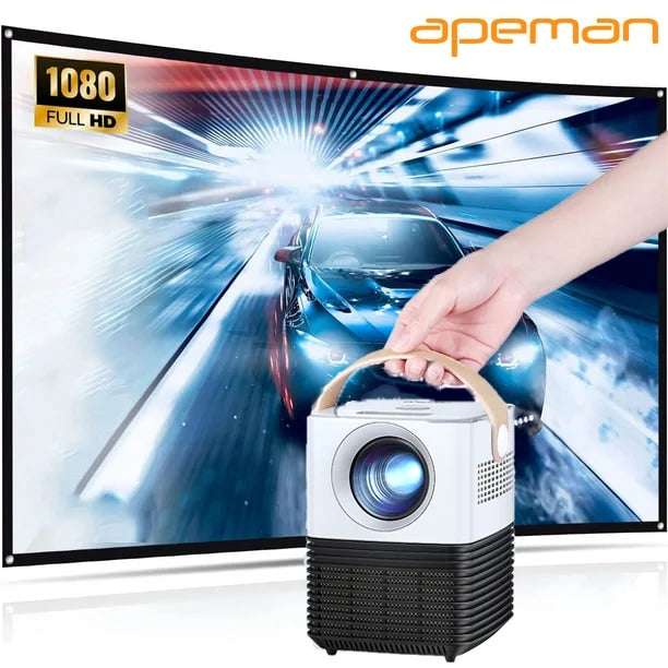 APEMAN LC450 Mini Portable Projector ,LCD Home Theater Support 1080P,120 inch Screen, 50000Hrs