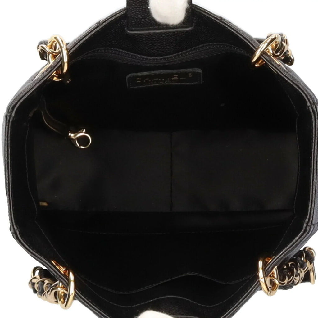 Pre-Owned Chanel CHANEL chain shoulder bag leather black ladies (Good)