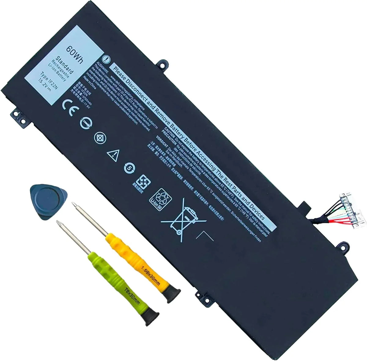 1F22N Laptop y, 15.2V 60Wh 3750mAh 4-Cell matching with  Alienware M15 M17 R1 G7 7590 7790 G5 5590-D2783W