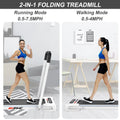 Dcenta FYC 2 in 1 Under Desk Treadmill - 2.5  Folding Treadmill for Home, Installation-Free Foldable Treadmill Compact Electric Running Machine, Remote Control & LED Display Walking Running Joggi