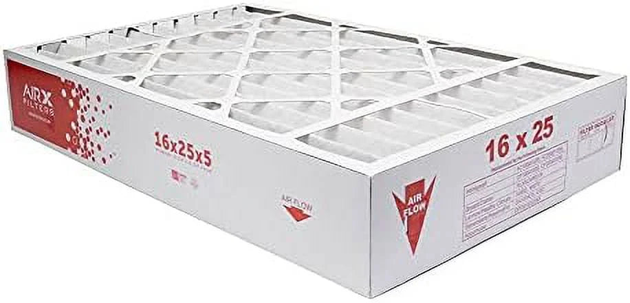 16X25x5 MERV 8 HV Furne Air Filter Replement For FC100A1029 CF200A1008 CF200D1625, Dust 2-Pk, Made In The