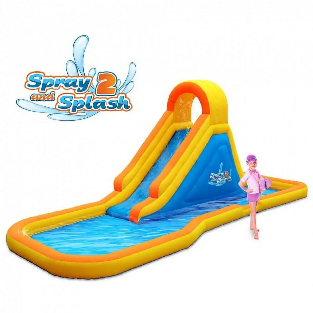 Blast Zone Spray N Splash 2 Inflatable moisture Slide W Splash Area