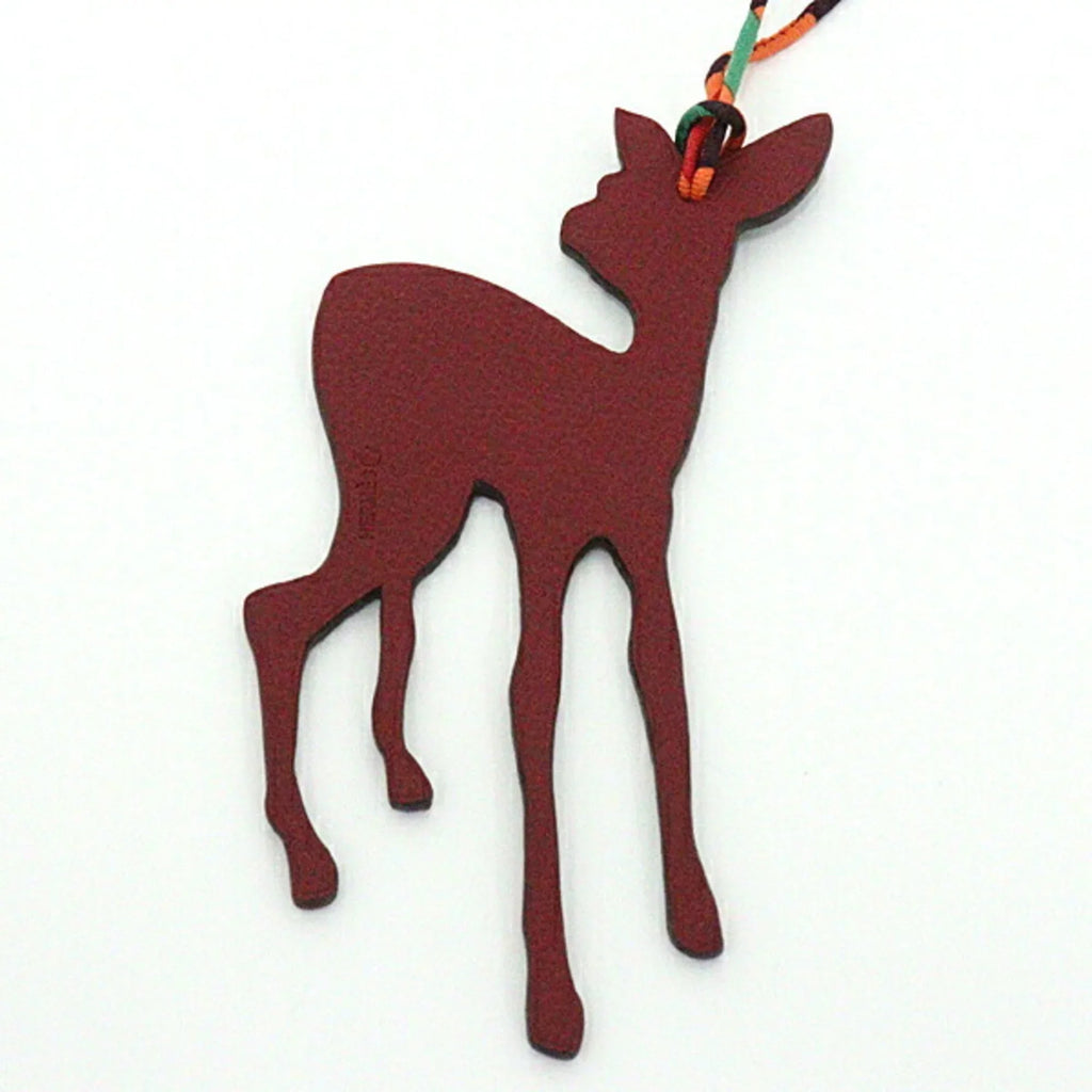 Pre-Owned Hermes HERMES Petit Ash Bambi Rouge Arzan Epson Togo Bag Charm (Good)