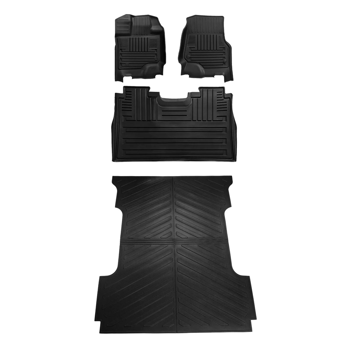 Fit 2015-2024  F150 Lightning SuperCrew Cab Truck Bed Mat 6.5Ft Long Bed Liner F-150 (Fit W/O Fold Flat Storage)