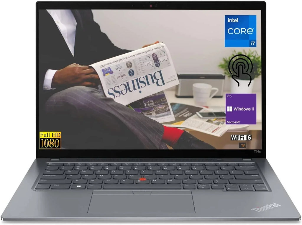 Premium Thinkpad T14s Gen2 Biz Laptop: 14" FHD IPS Touch Display | 11th Gen  Core i7-1165G7 | 16GB RAM | 2TB SSD | Backlit-KYB | FP-Reader | WiFi-6 | Thunderbolt | Win11 Pro | TF