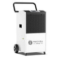 Moiswell 170 Pints Commercial Dehumidifier with Pump and Drain Hose - Ideal for Industrial Site, Basements, liquid Damage Unit for Large Spaces up to 7,500 Sq Ft - Auto Defrost, Memory Starting