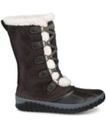 JOURNEE COLLECTION Womens Gray Two-Toned Fleeced Lined Insulated Waterproof Blizzard Round Toe Lace-Up Snow Boots 11