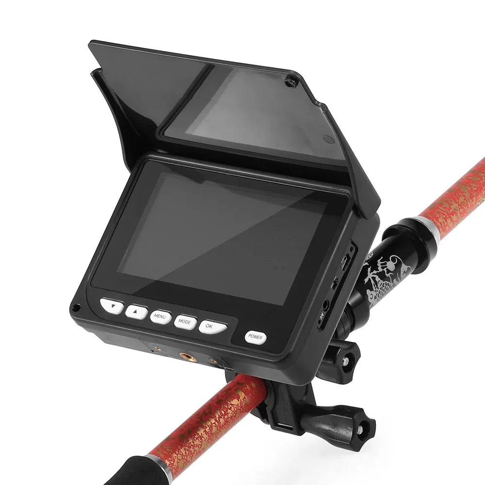 Arealer 4.3 Inch Portable Underwater Fishing Camera Fish Finder Waterproof Night Vision Ice vessel Fishing Camera 20M Cable with Carry Bag