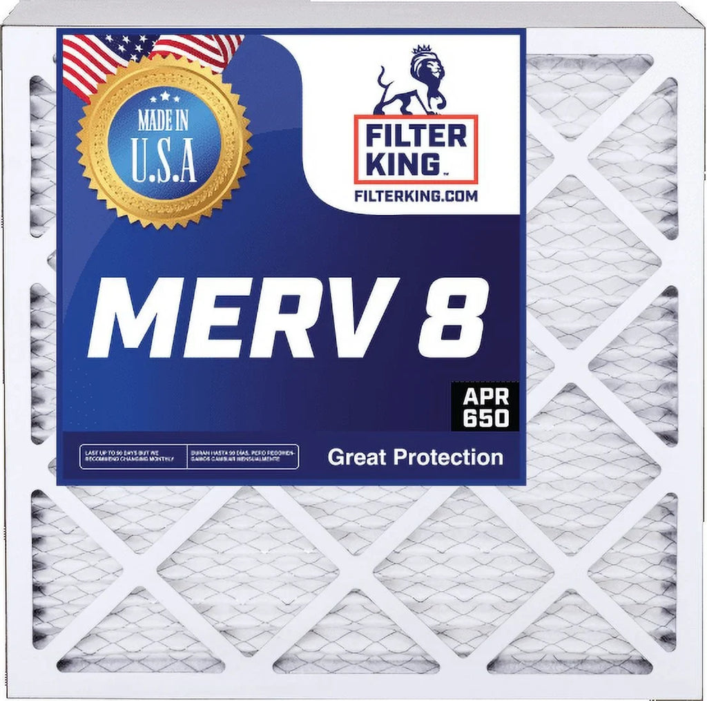 Filter King 20x23x1 Air Filter | 5-PACK | MERV 8 HVAC Pleated A/C Furnace Filters | MADE IN USA | Actual Size: 20 x 23 x .75"