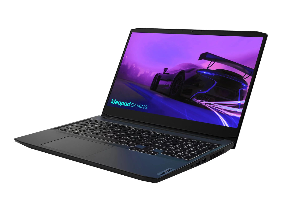 IdeaPad Gaming 3 15ACH6 82K2 - 180-degree hinge design - AMD Ryzen 5 5600H / 3.3 GHz - Win 11 Home - GF RTX 3050 Ti  - 8 GB RAM - 512 GB SSD NVMe, TLC - 15.6" IPS 1920 x 1080 (Full HD) @ 120 Hz - Wi-Fi 6 - shadow black - kbd: US