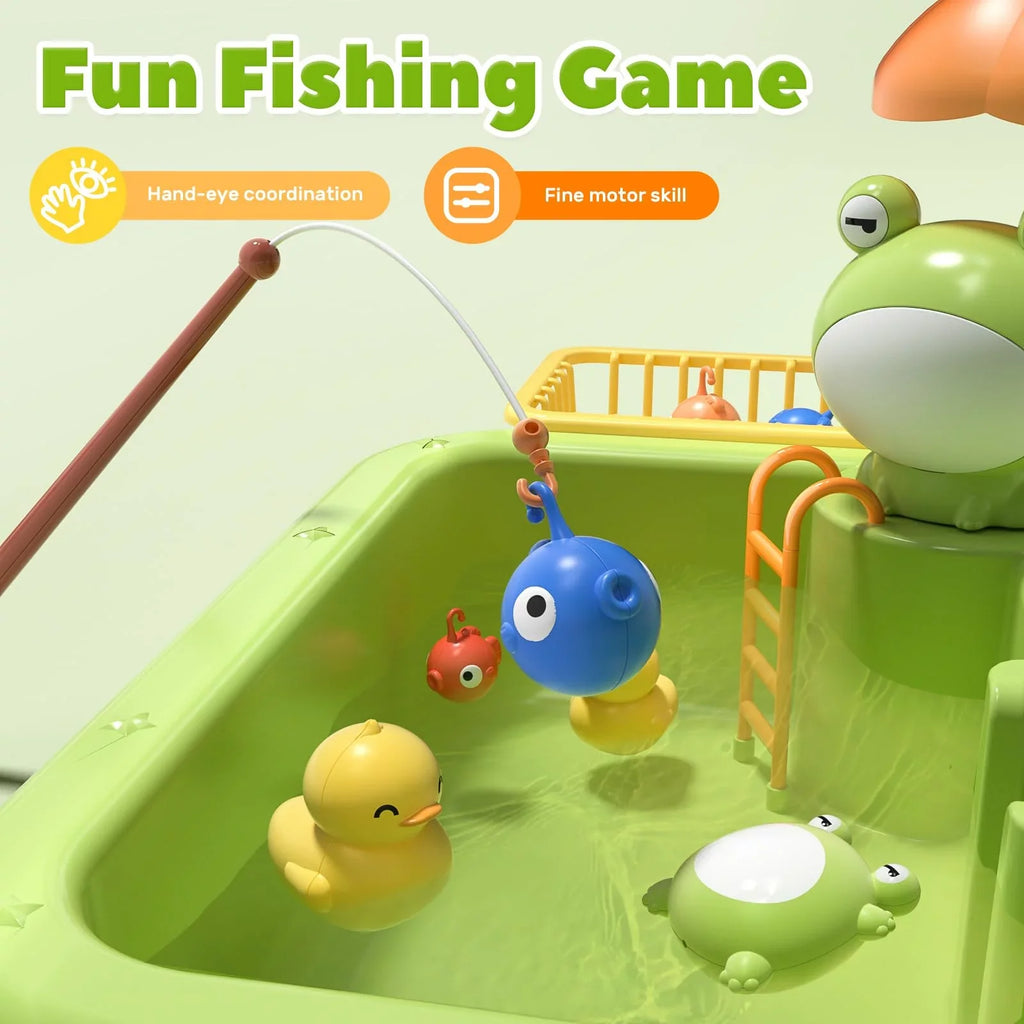 Play Sink with Running liquid, Kitchen Sink Toys with Upgraded Electric Faucet, Play Kitchen Toy Accessories, Pool Floating Fishing Toys for liquid Play, Kids Role Play Dishwasher Toy