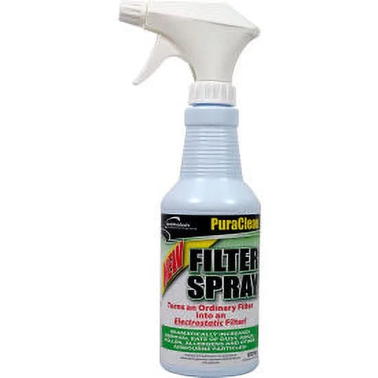 Bottle. Qwik Products PuraClean Filter Spray QT2700 - 16 Oz