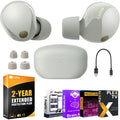 WF-1000XM5 Noise Canceling Wireless Earbuds (Silver) Bundle with 2 YR Warranty