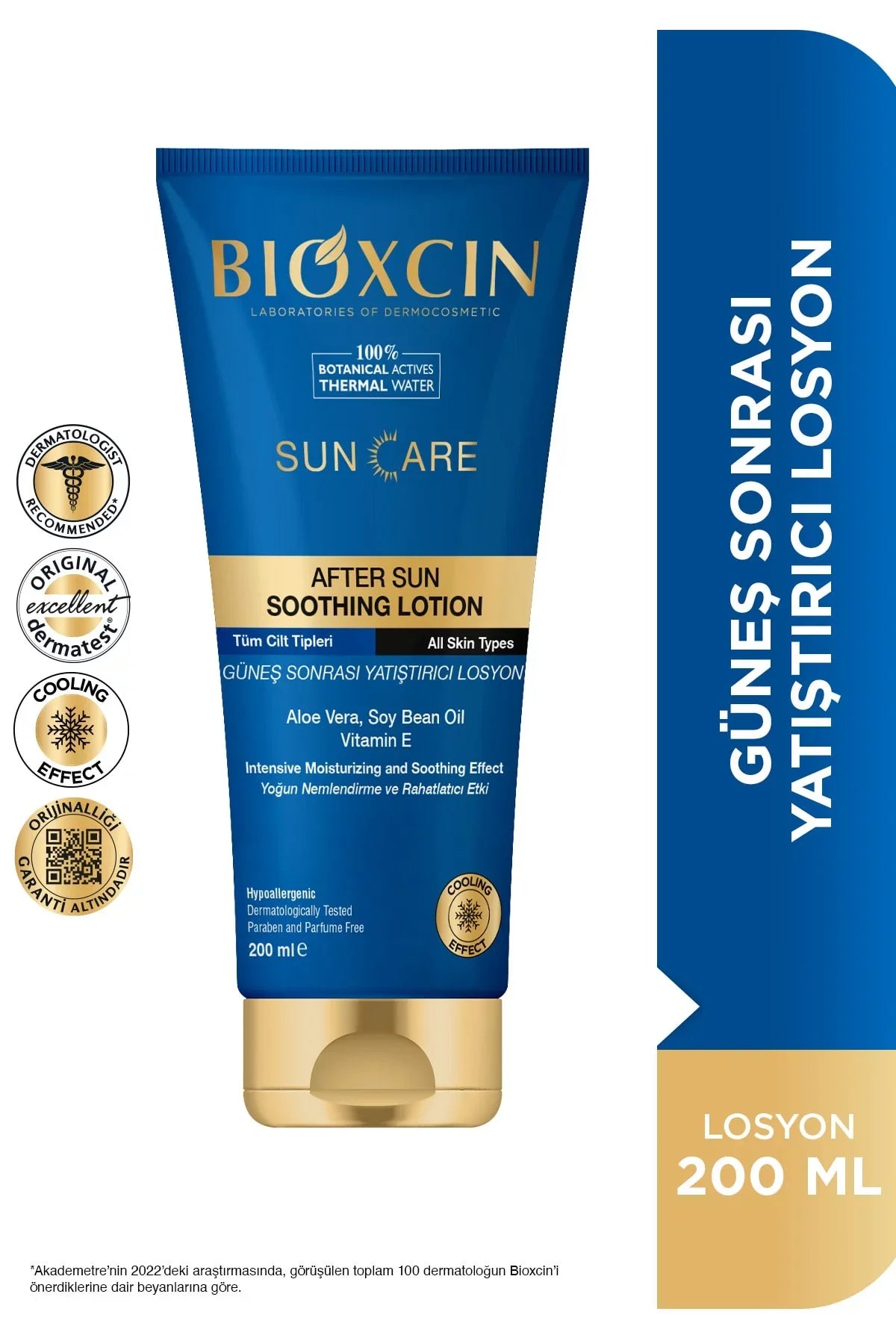 Sun Care After the Sun Cream 200 ml - Sokaki Moisturizer Protective Aloe Vera soybean Oil Vitamin E 8680512632870