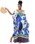 Edolynsa Bohemian Kaftan Dresses Plus Size Swimwear Bikini protector Up Casual Beachwear Long Tops