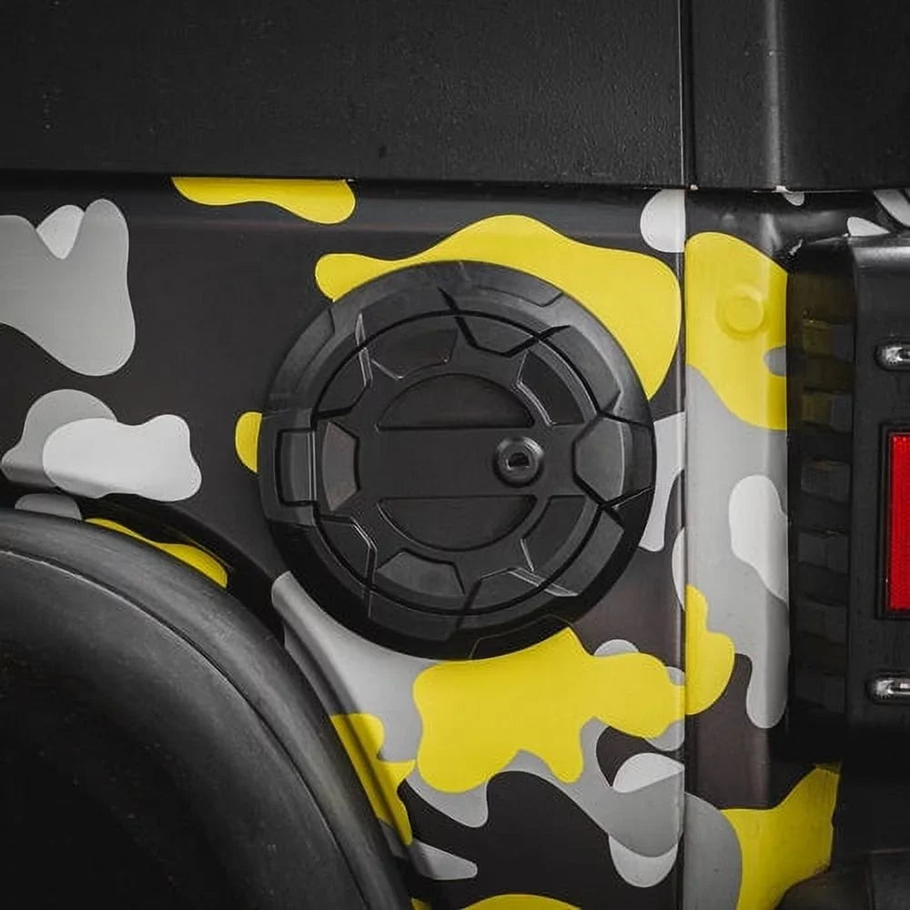 Xprite Bedrock Series Gas Fuel Cap protector for 07-18 Jeep Wrangler JK JKU, Offroad Style, Lightweight Aluminum, Easy Installation, Theft Deterrence