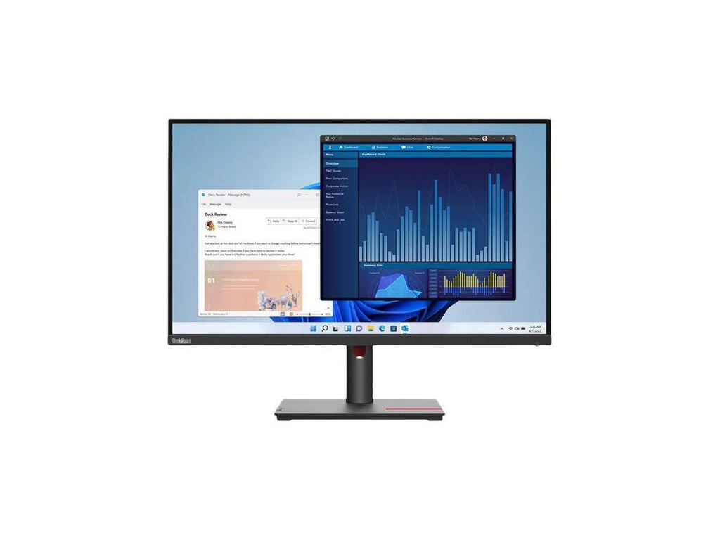 ThinkVision T27p-30 27" 4K UHD LCD Monitor - 16:9 - Black - 27" Class - In-plane Switching (IPS) Technology - 3840 x 2160 - 1.07 Billion Colors - 350 Nit - 4 ms - 60 Hz Refresh Rate -