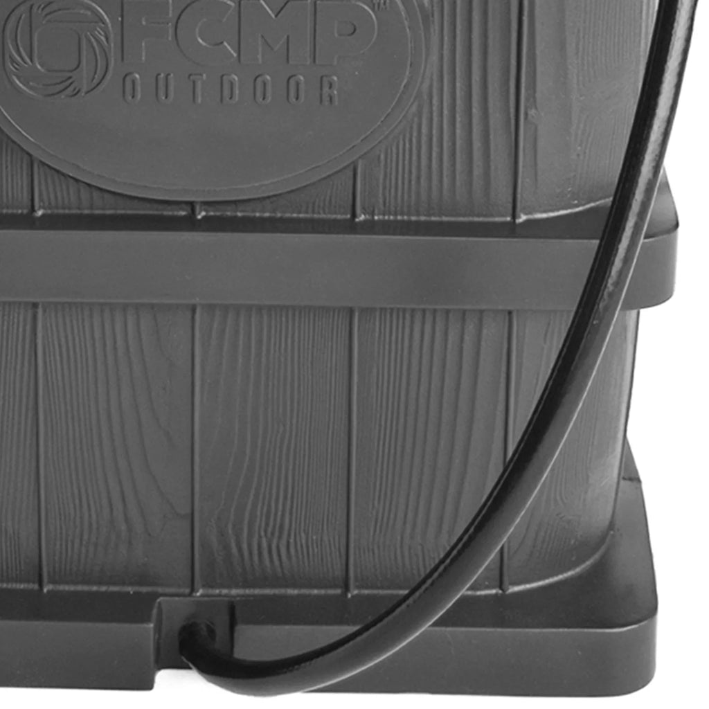 FCMP Outdoor WG4000-GRY Home Outdoor Wood Grain Rain liquid Catcher Barrel