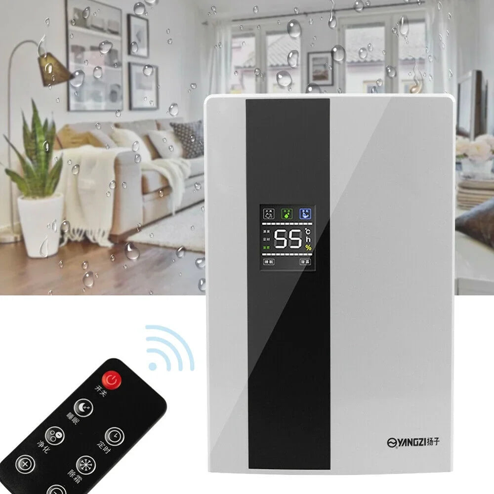 TOOL1SHOoo  Portable  2200ml Ultra Quiet Dehumidifier with LCD and Remote liquid Tank Dehumidifier