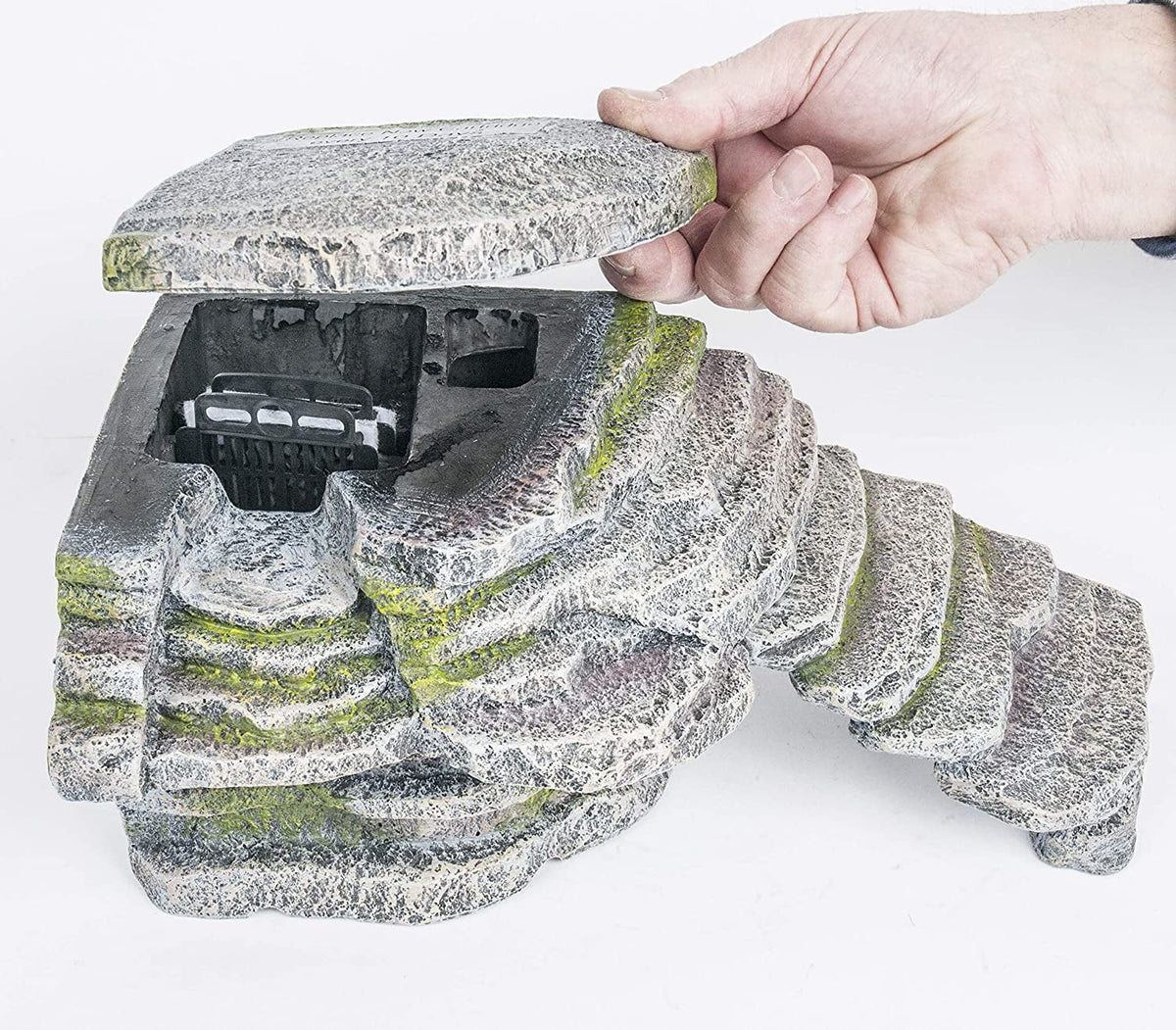 Penn-Plax Reptology Crystal-Falls Tiered moisture Filtration System for Turtles and Amphibians, Gray