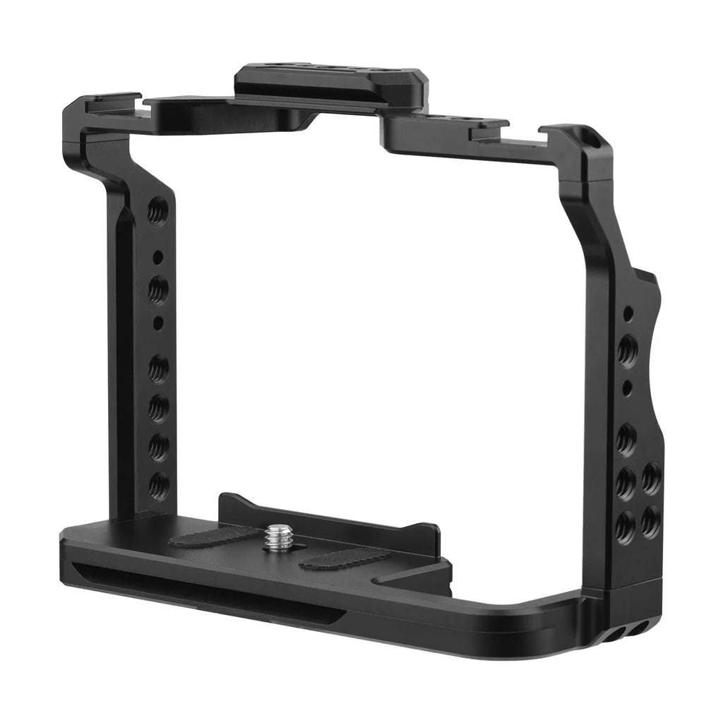 Andoer Cage Aluminum Alloy Video Cage with Dual Cold Shoe Mounts Numerous 14 Inch Threads Replacement for  A7IV/ A7III/ A7II/ A7R III/ A7R II/ A7S II