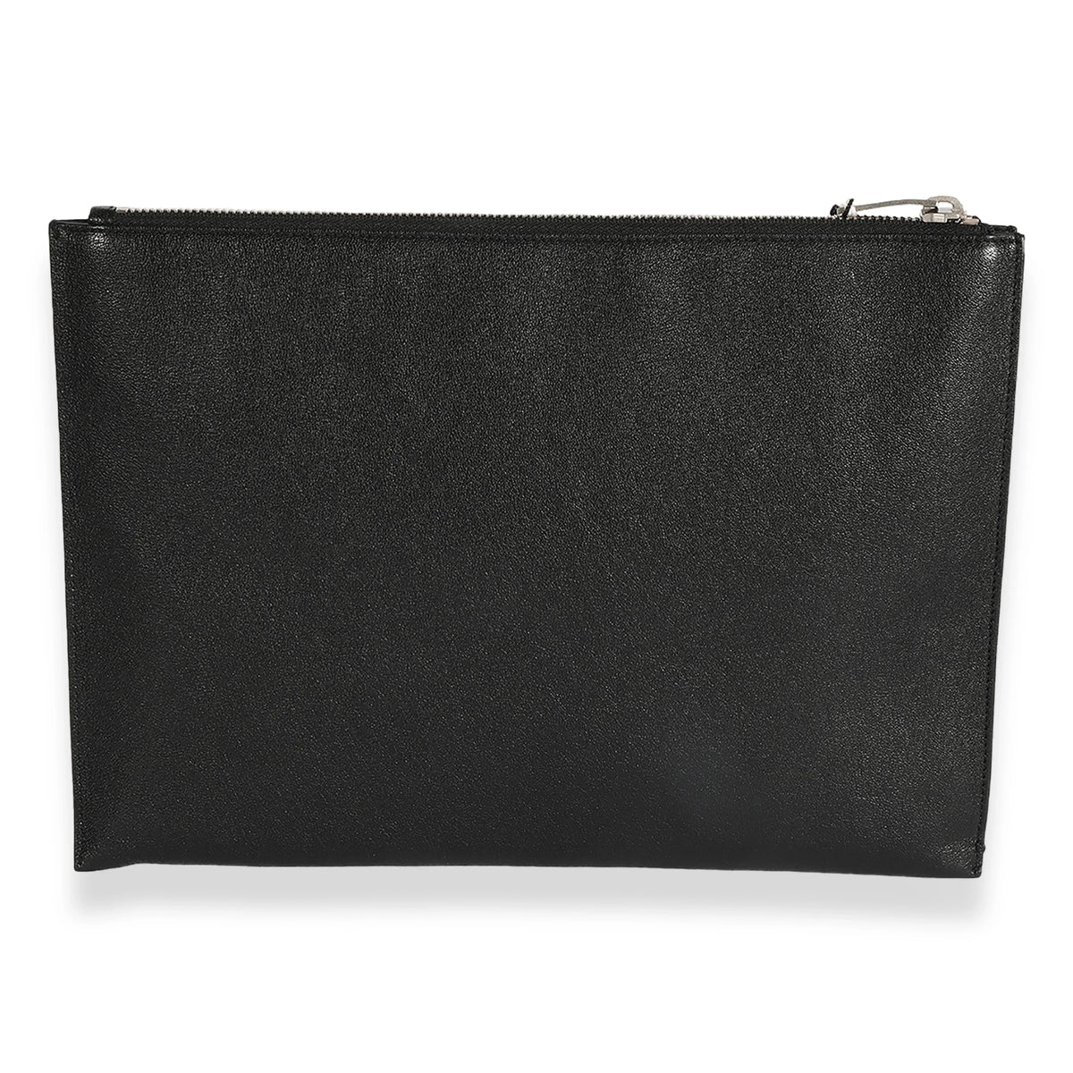 Saint Laurent Black & Red Leather Star Clutch Pre-Owned