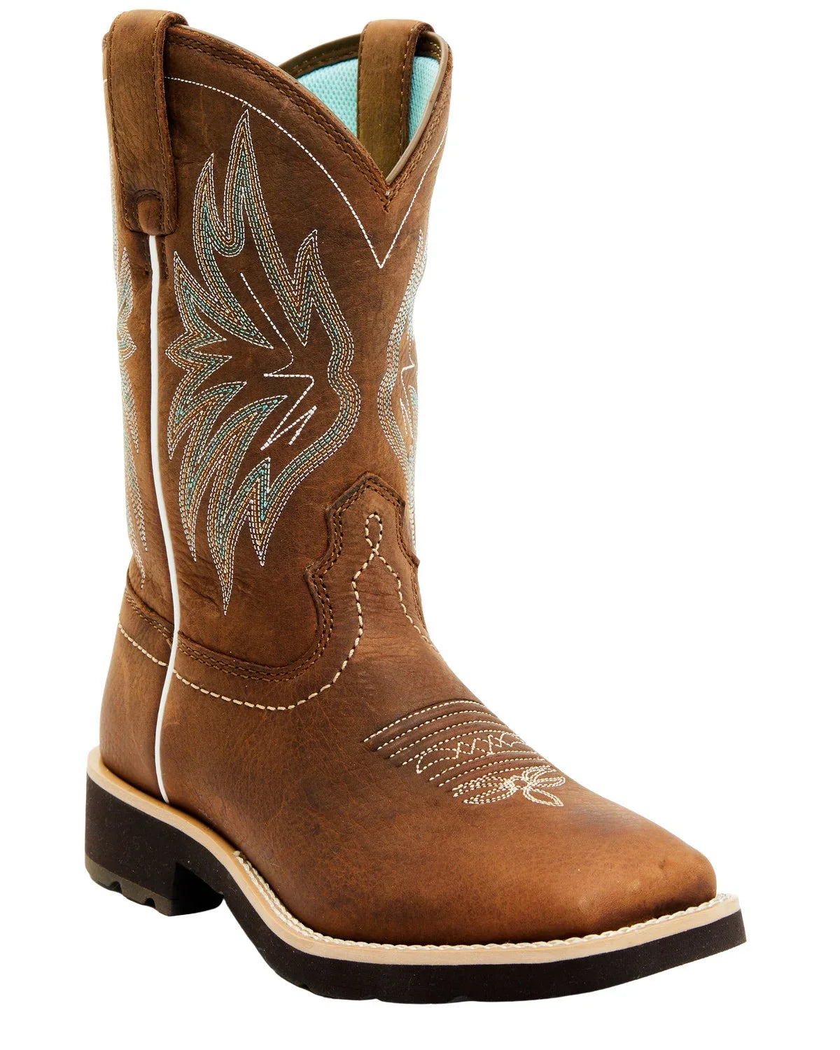 Shyanne Women's Xero Gravity Calyx Western Performance Boot Broad Square Toe Brown 9 M  US