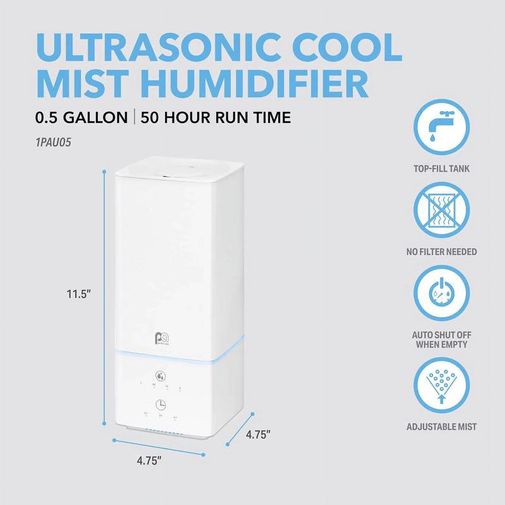 Perfect Aire  0.53 gal Electronic Ultrasonic Humidifier