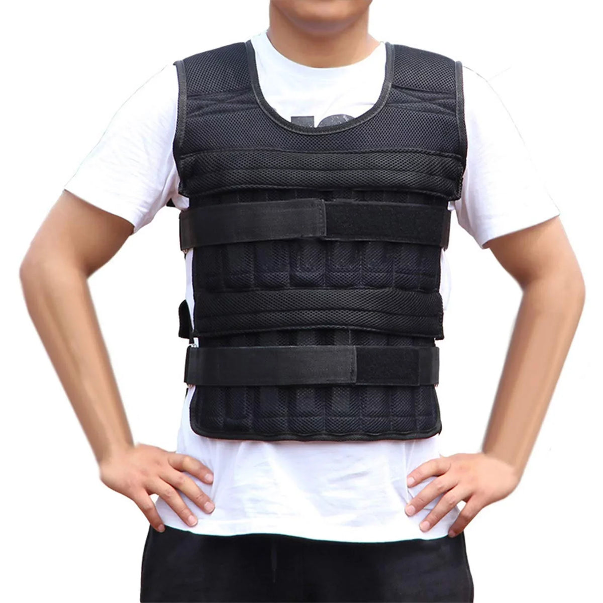 ILJNDTGBE Adjustable Weighted Vest Men Women Sport Weighted Vest Workout Equipment Body Weight Vest For Adult Exercise Strength Training Fitness ( Weight Plates Not Included )